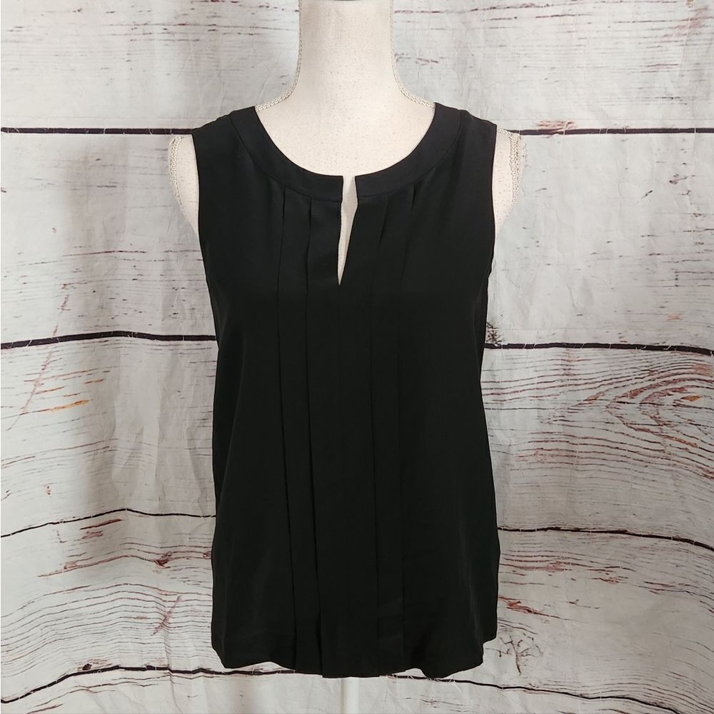 Kate Spade Silk Pleated Front Sleeveless Top Size 2